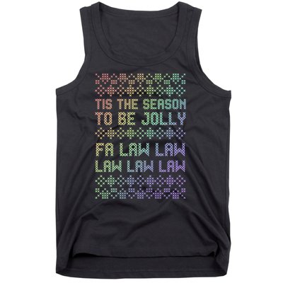 Rainbow Ugly Christmas Lawyer Funny Gift Holiday Tank Top