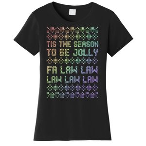 Rainbow Ugly Christmas Lawyer Funny Gift Holiday Women's T-Shirt