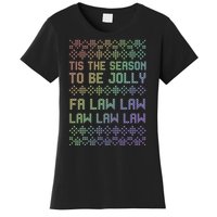 Rainbow Ugly Christmas Lawyer Funny Gift Holiday Women's T-Shirt