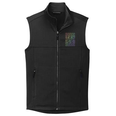 Rainbow Ugly Christmas Lawyer Funny Gift Holiday Collective Smooth Fleece Vest