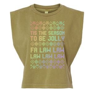 Rainbow Ugly Christmas Lawyer Funny Gift Holiday Garment-Dyed Women's Muscle Tee