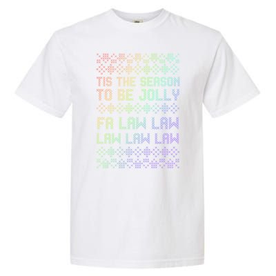 Rainbow Ugly Christmas Lawyer Funny Gift Holiday Garment-Dyed Heavyweight T-Shirt