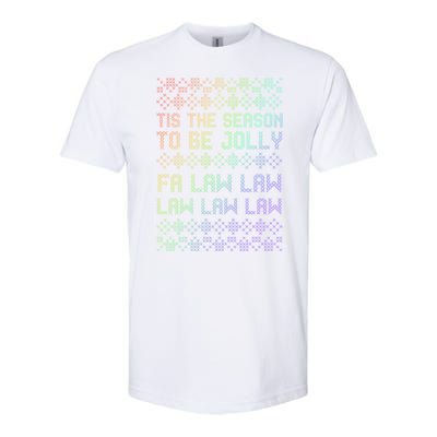 Rainbow Ugly Christmas Lawyer Funny Gift Holiday Softstyle CVC T-Shirt