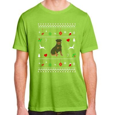 Rottweiler Ugly Christmas Design Dog Lover Gift Cute Gift Adult ChromaSoft Performance T-Shirt