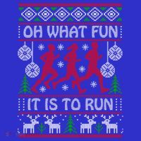 Running Ugly Christmas Oh What Fun It Is To Run Funny Ugly Gift Tall T-Shirt