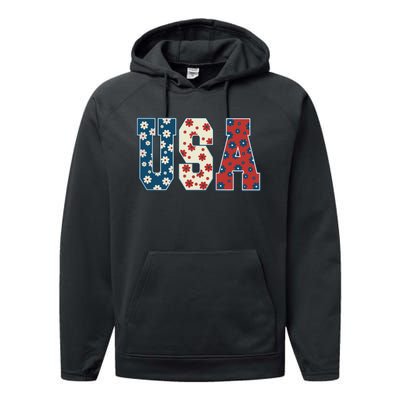 Retro Usa Comfort Colors Graphic Performance Fleece Hoodie