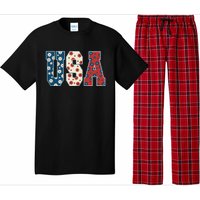 Retro Usa Comfort Colors Graphic Pajama Set