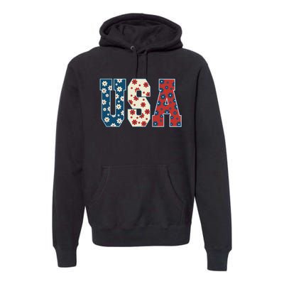 Retro Usa Comfort Colors Graphic Premium Hoodie