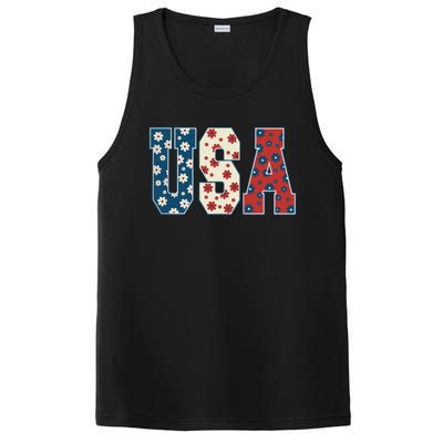 Retro Usa Comfort Colors Graphic PosiCharge Competitor Tank