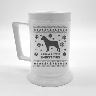 Rottweiler Ugly Christmas Rottie Holiday Gift Beer Stein