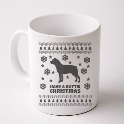 Rottweiler Ugly Christmas Rottie Holiday Gift Coffee Mug