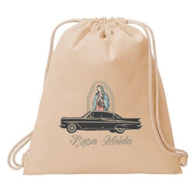Raza Unida Chicano Low Rider Mexican Hombre Drawstring Bag
