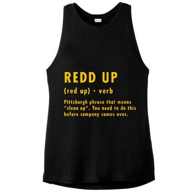 Redd Up Definition Pittsburgh Phrase That Means Ladies PosiCharge Tri-Blend Wicking Tank