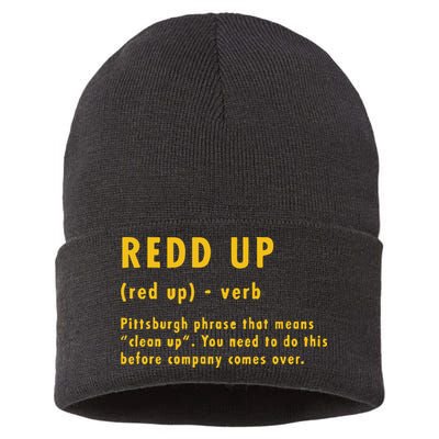 Redd Up Definition Pittsburgh Phrase That Means Sustainable Knit Beanie