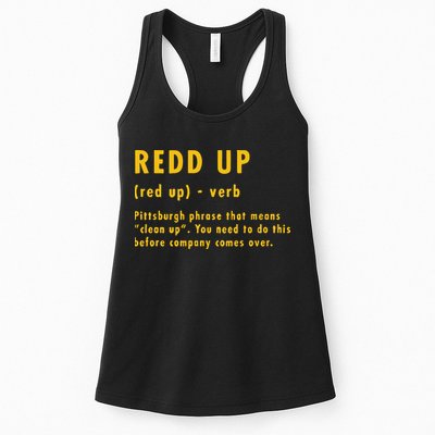 Redd Up Definition Pittsburgh Phrase That Means Womens Tank Top