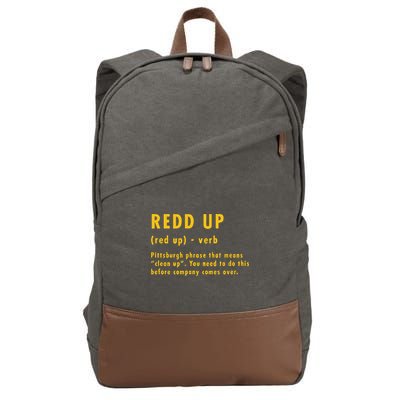 Redd Up Definition Pittsburgh Phrase That Means Cotton Canvas Backpack