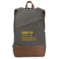 Redd Up Definition Pittsburgh Phrase That Means Cotton Canvas Backpack