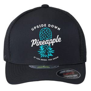 Retro Upside Down Pineapple Swinger Flexfit Unipanel Trucker Cap