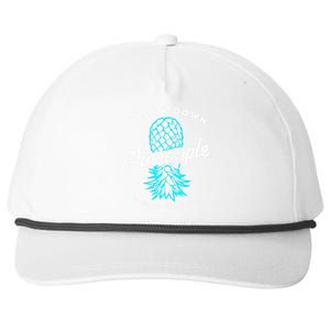 Retro Upside Down Pineapple Swinger Snapback Five-Panel Rope Hat