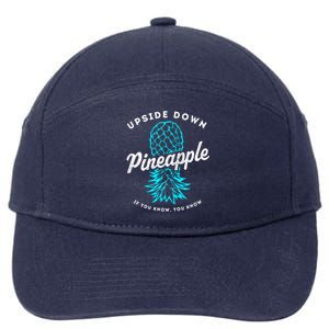 Retro Upside Down Pineapple Swinger 7-Panel Snapback Hat