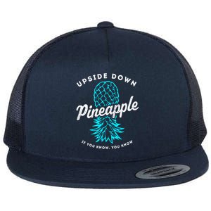 Retro Upside Down Pineapple Swinger Flat Bill Trucker Hat