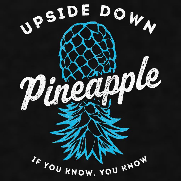 Retro Upside Down Pineapple Swinger Ladies PosiCharge Tri-Blend Wicking Tank