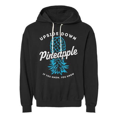 Retro Upside Down Pineapple Swinger Garment-Dyed Fleece Hoodie