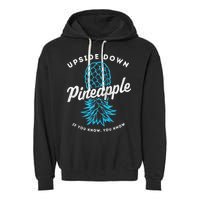 Retro Upside Down Pineapple Swinger Garment-Dyed Fleece Hoodie