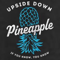 Retro Upside Down Pineapple Swinger Garment-Dyed Fleece Hoodie
