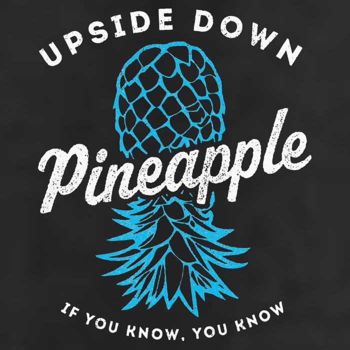 Retro Upside Down Pineapple Swinger Garment-Dyed Fleece Hoodie