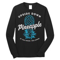 Retro Upside Down Pineapple Swinger Long Sleeve Shirt