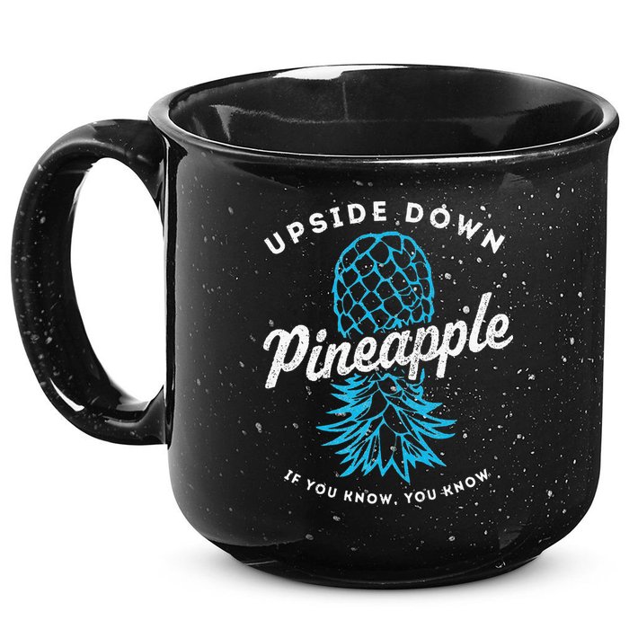 Retro Upside Down Pineapple Swinger 15oz Campfire Ceramic Mug