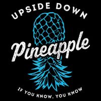 Retro Upside Down Pineapple Swinger Drawstring Bag