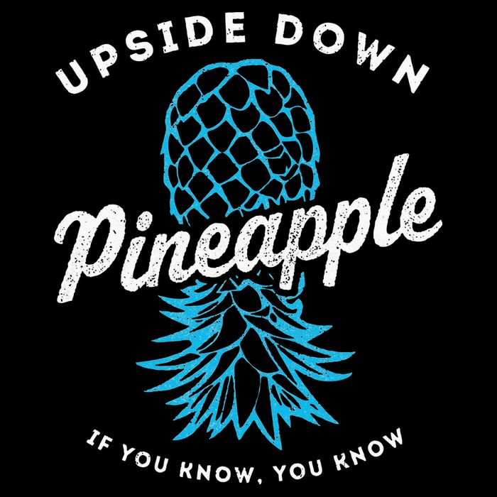 Retro Upside Down Pineapple Swinger Drawstring Bag