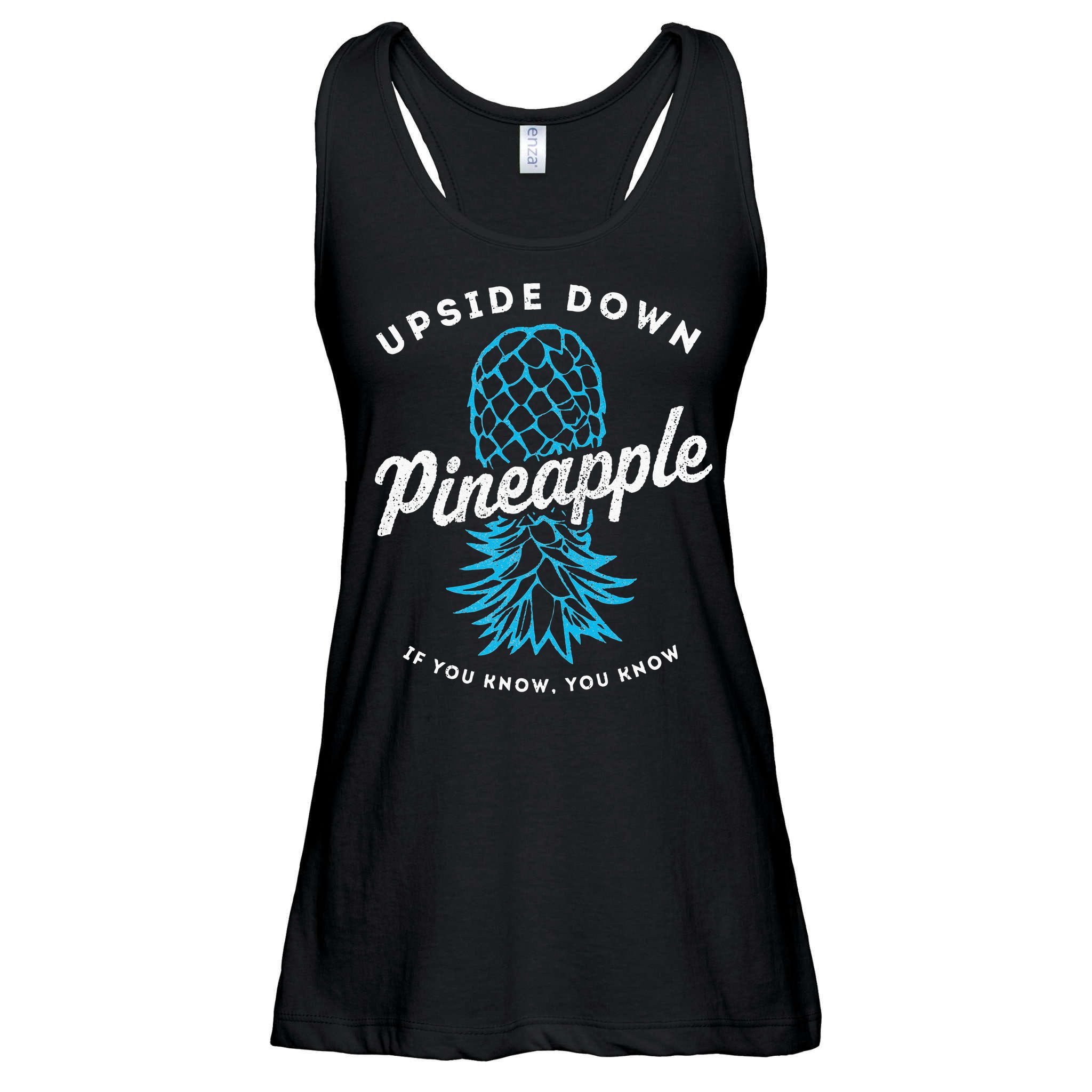 Retro Upside Down Pineapple Swinger Ladies Essential Flowy Tank