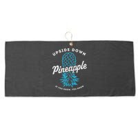 Retro Upside Down Pineapple Swinger Large Microfiber Waffle Golf Towel