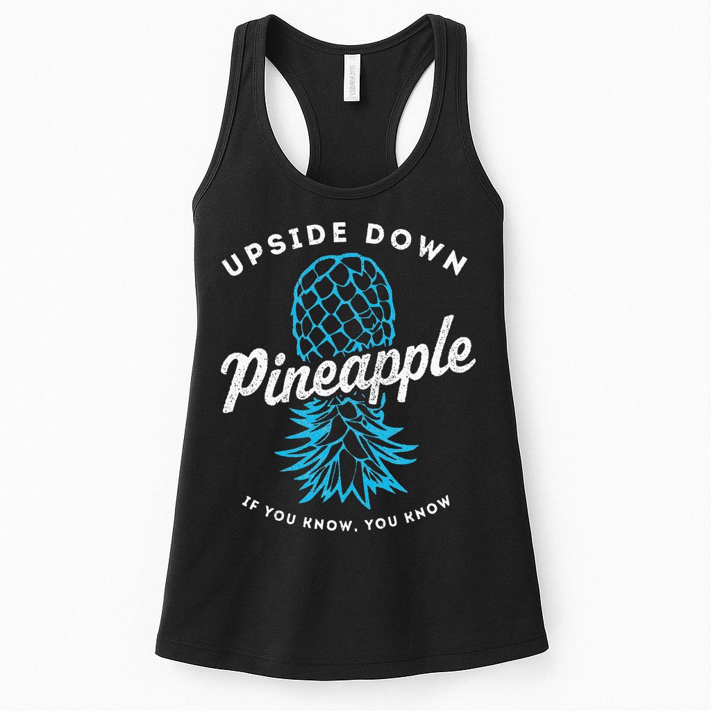 Retro Upside Down Pineapple Swinger Womens Tank Top