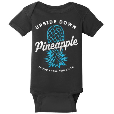 Retro Upside Down Pineapple Swinger Baby Bodysuit