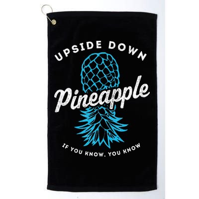 Retro Upside Down Pineapple Swinger Golf Towel