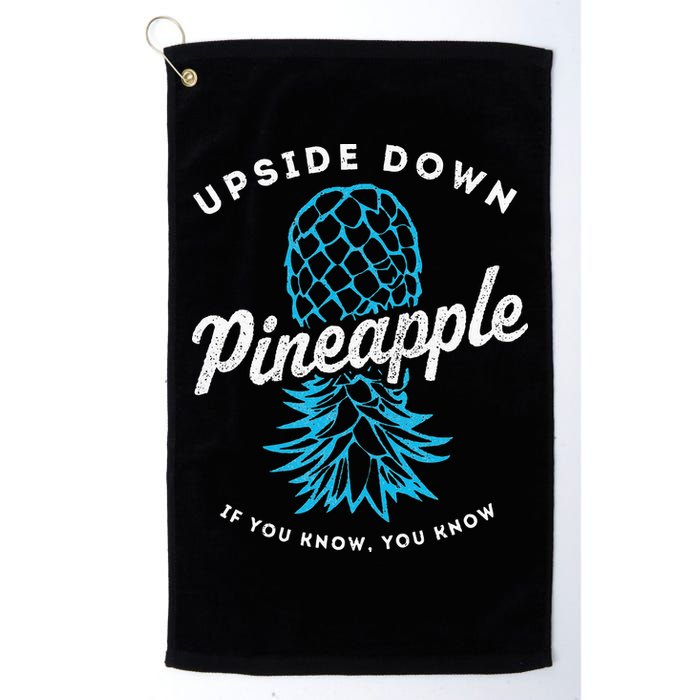Retro Upside Down Pineapple Swinger Golf Towel