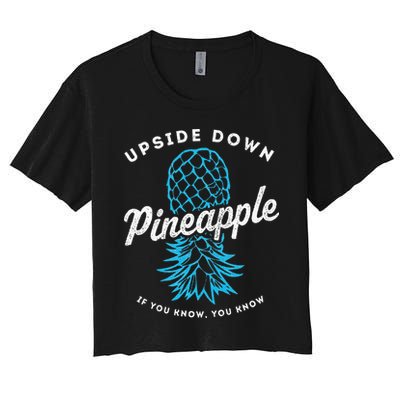 Retro Upside Down Pineapple Swinger Crop Top