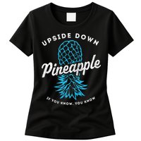 Retro Upside Down Pineapple Swinger Womens T-Shirt