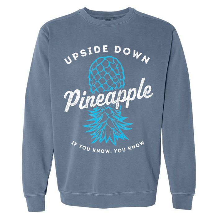 Retro Upside Down Pineapple Swinger Garment-Dyed Sweatshirt