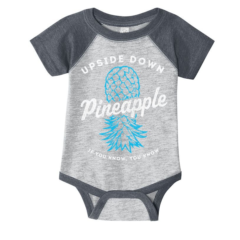 Retro Upside Down Pineapple Swinger Infant Baby Jersey Bodysuit