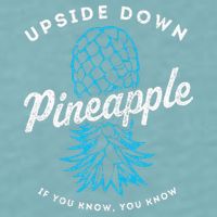 Retro Upside Down Pineapple Swinger Sueded Cloud Jersey T-Shirt