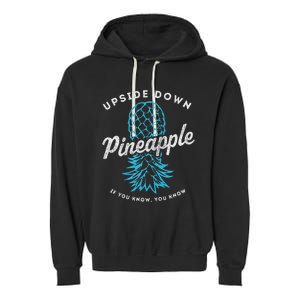 Retro Upside Down Pineapple Swinger Garment-Dyed Fleece Hoodie