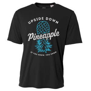 Retro Upside Down Pineapple Swinger Cooling Performance Crew T-Shirt