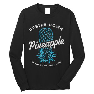 Retro Upside Down Pineapple Swinger Long Sleeve Shirt