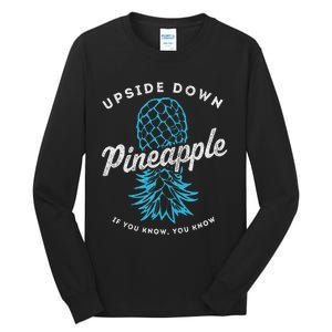 Retro Upside Down Pineapple Swinger Tall Long Sleeve T-Shirt