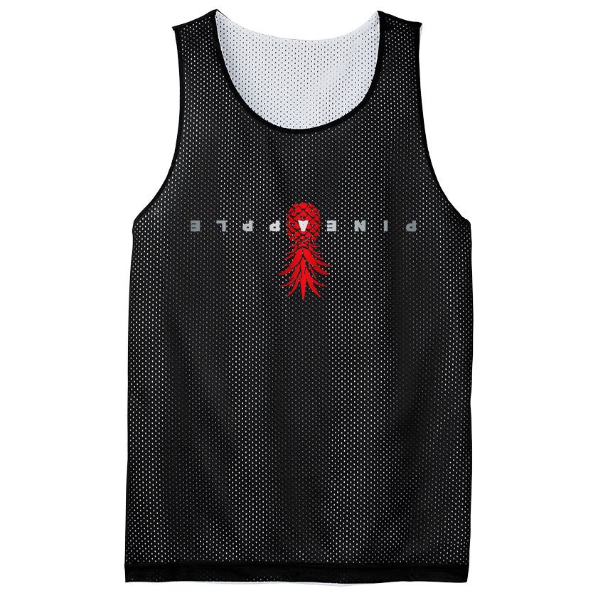 Retro Upside Down Pineapple Swinger Mesh Reversible Basketball Jersey Tank